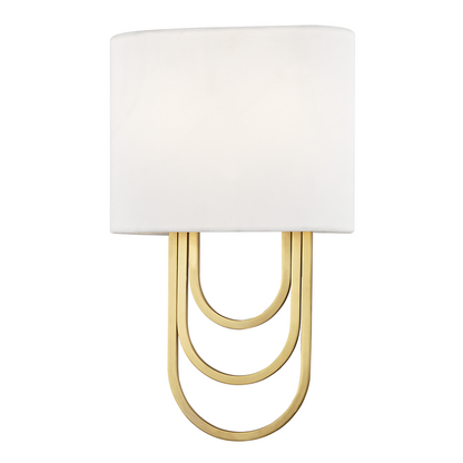 Mitzi by Hudson Valley Lighting Farah Wall Sconce Aged Brass