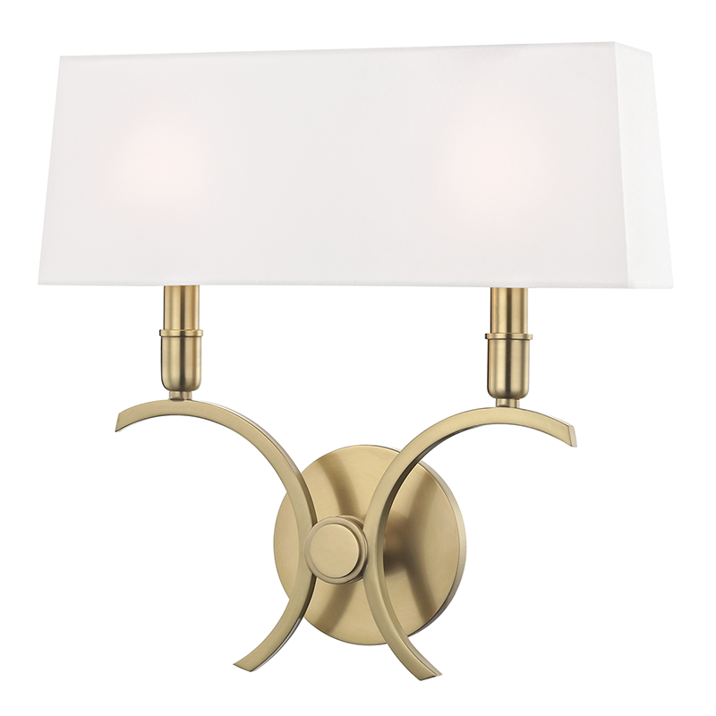 Mitzi by Hudson Valley Lighting Gwen Large Wall Sconce Brass, Antique Brass, Aged Brass
