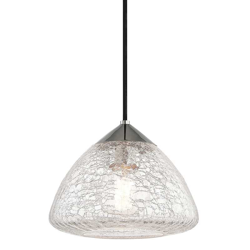 Mitzi by Hudson Valley Lighting Maya Small Pendant Nickel, Polished Nickel