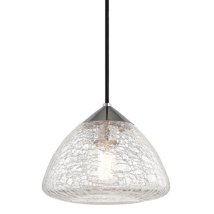 Mitzi by Hudson Valley Lighting Maya Small Pendant Nickel, Polished Nickel