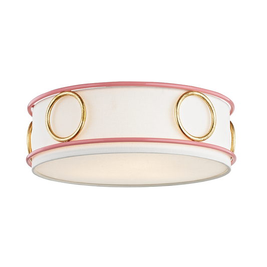 Mitzi by Hudson Valley Lighting Jade Flush Mount Gold, Gold Leaf
