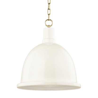 Mitzi by Hudson Valley Lighting Blair Large Pendant Aged Brass, Cream