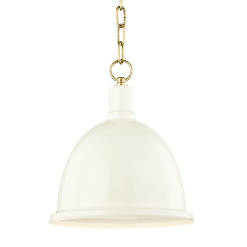 Mitzi by Hudson Valley Lighting Blair Small Pendant Polished Nickel, Navy