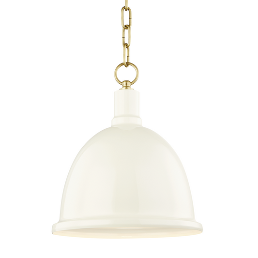 Mitzi by Hudson Valley Lighting Blair Small Pendant Polished Nickel, Navy