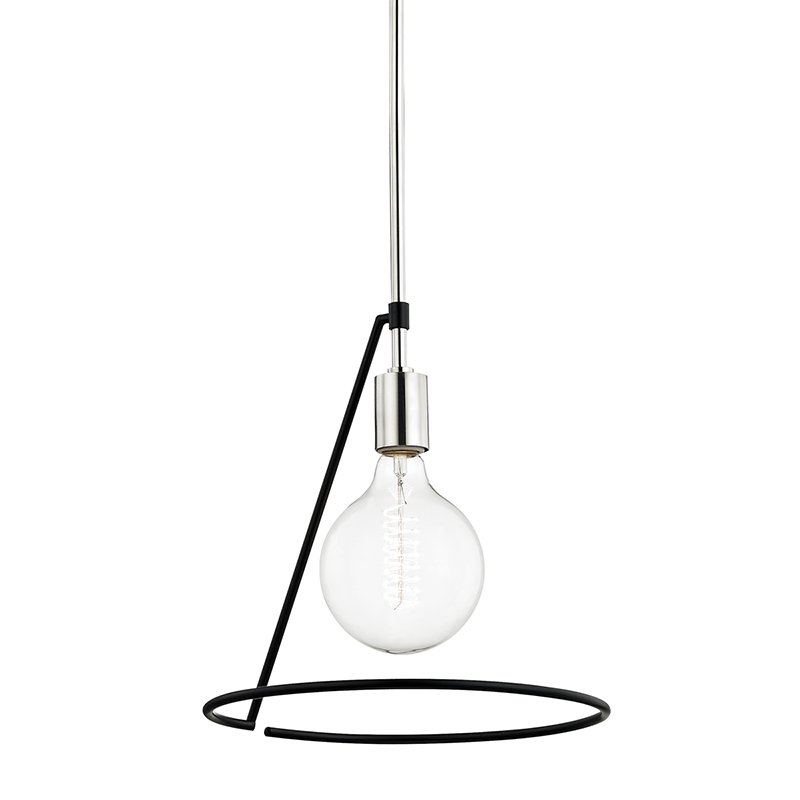 Mitzi by Hudson Valley Lighting Dana Pendant Polished Nickel, Black