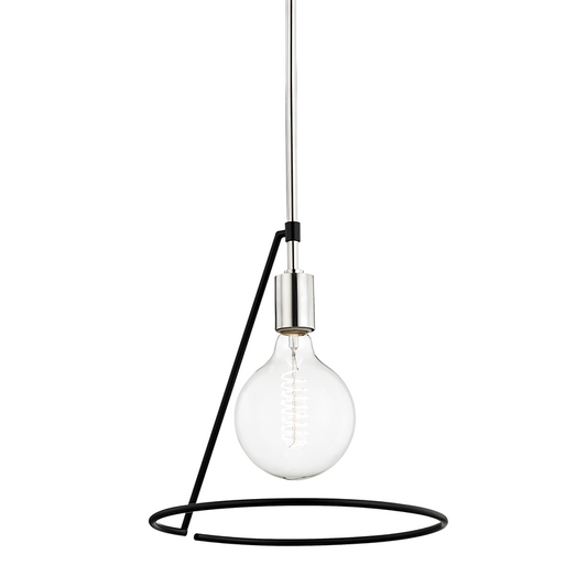 Mitzi by Hudson Valley Lighting Dana Pendant Polished Nickel, Black