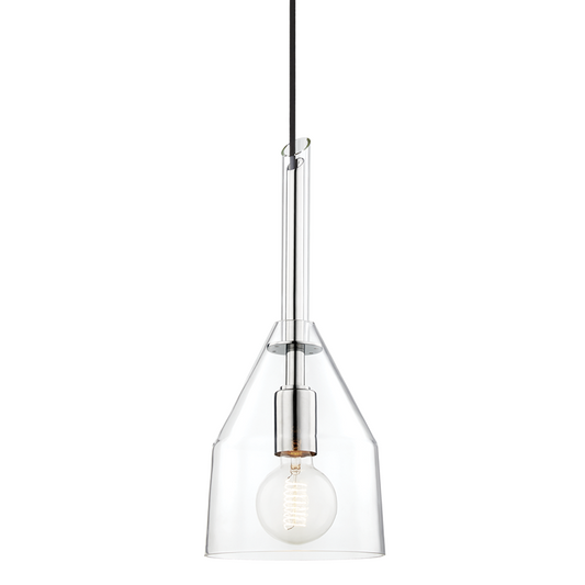 Mitzi by Hudson Valley Lighting Sloan Small Pendant Nickel, Polished Nickel