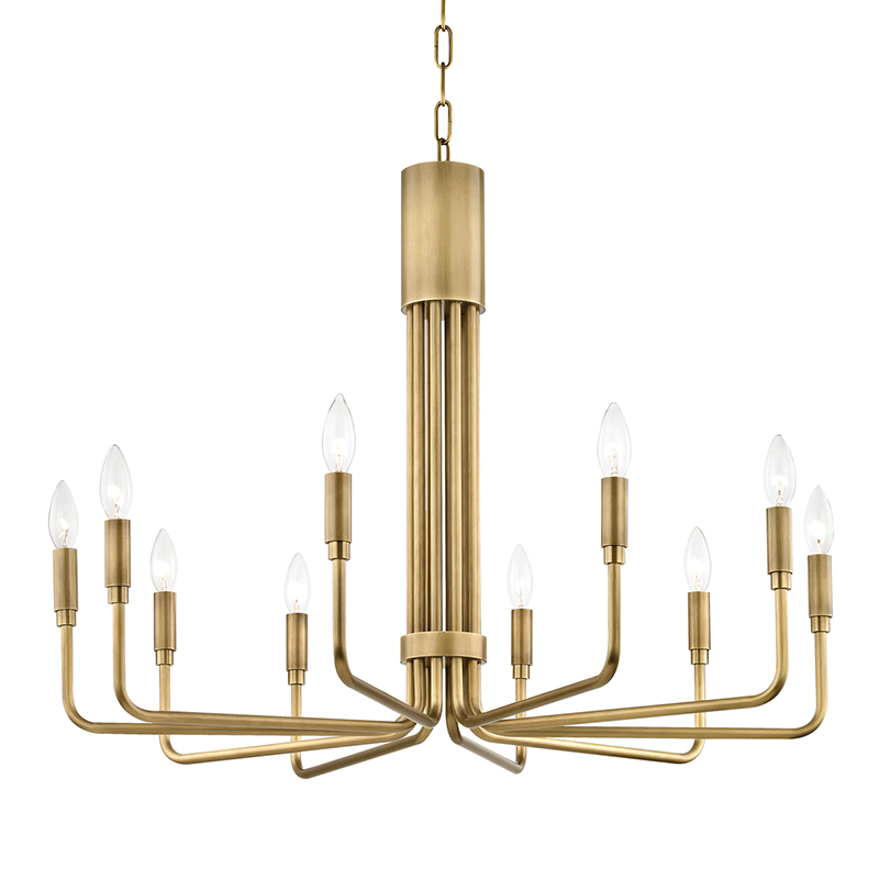 Mitzi by Hudson Valley Lighting Brigitte Large Pendant Brass, Antique Brass, Aged Brass