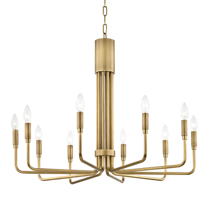 Mitzi by Hudson Valley Lighting Brigitte Large Pendant Brass, Antique Brass, Aged Brass