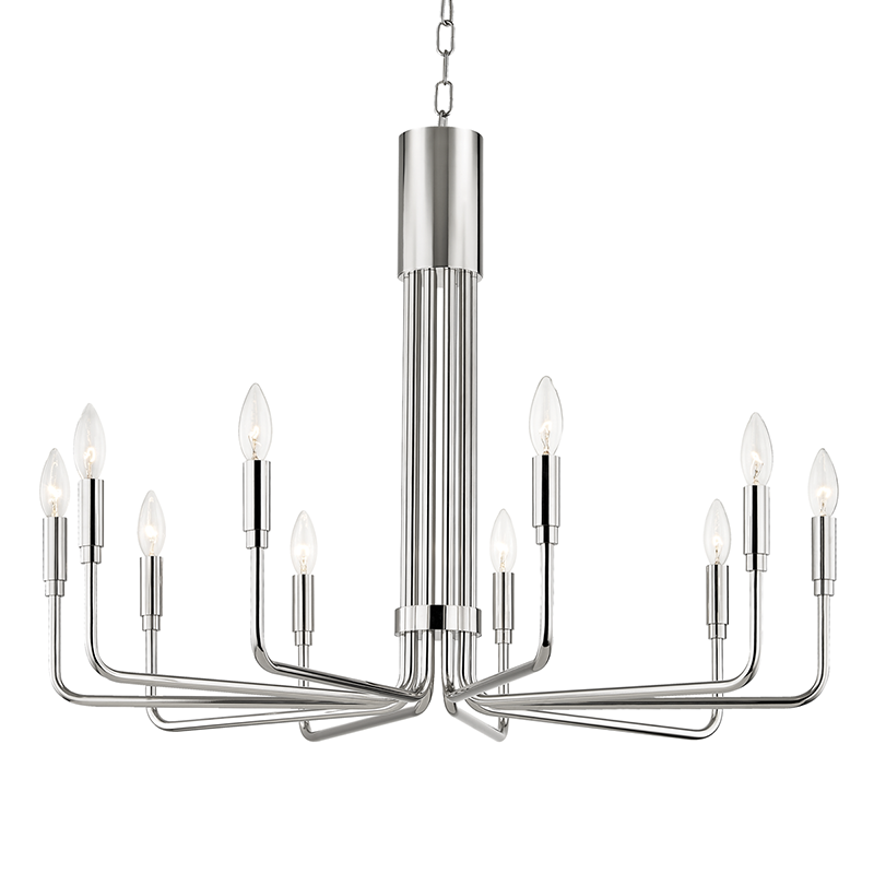 Mitzi by Hudson Valley Lighting Brigitte Large Pendant Nickel, Polished Nickel