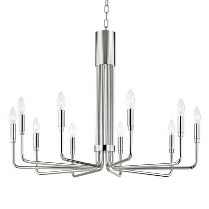 Mitzi by Hudson Valley Lighting Brigitte Large Pendant Nickel, Polished Nickel