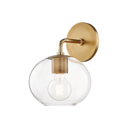 Mitzi by Hudson Valley Lighting Margot Wall Sconce Aged Brass