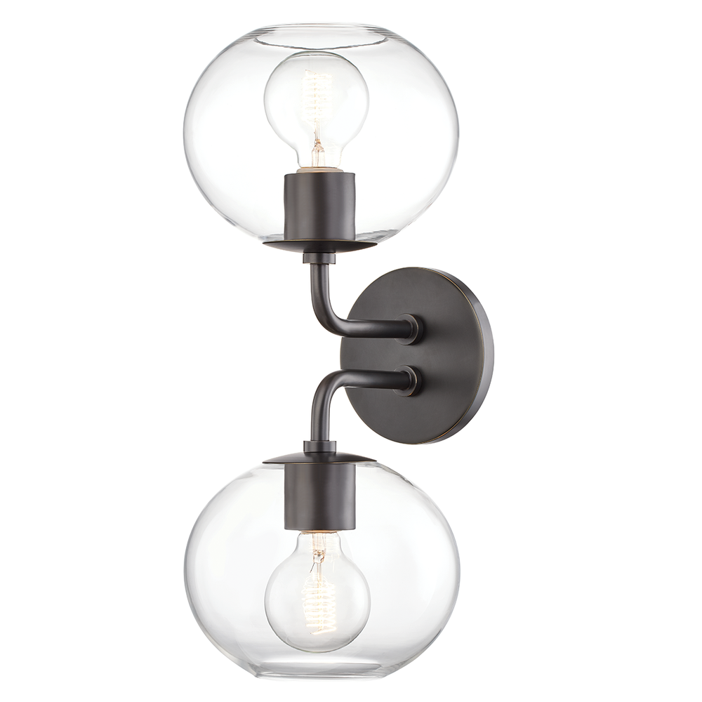 Mitzi by Hudson Valley Lighting Margot Wall Sconce Bronze, Black, Olde Bronze