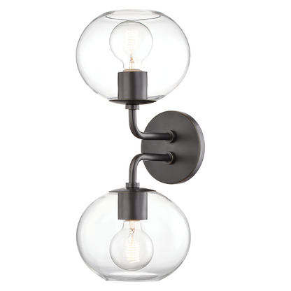 Mitzi by Hudson Valley Lighting Margot Wall Sconce Bronze, Black, Olde Bronze