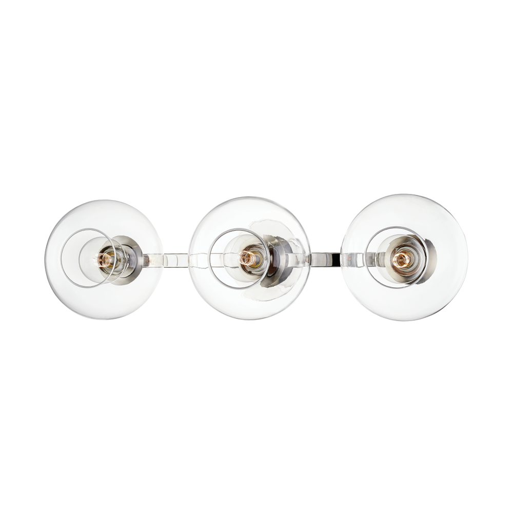 Mitzi by Hudson Valley Lighting Margot Wall Sconce Nickel, Polished Nickel