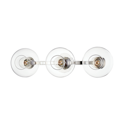 Mitzi by Hudson Valley Lighting Margot Wall Sconce Nickel, Polished Nickel