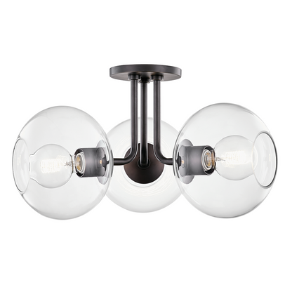 Mitzi by Hudson Valley Lighting Margot Semi-Flush Mount Bronze, Black, Olde Bronze