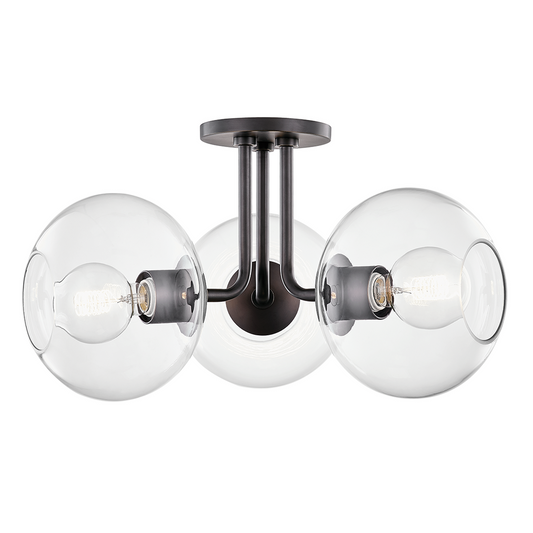 Mitzi by Hudson Valley Lighting Margot Semi-Flush Mount Bronze, Black, Olde Bronze