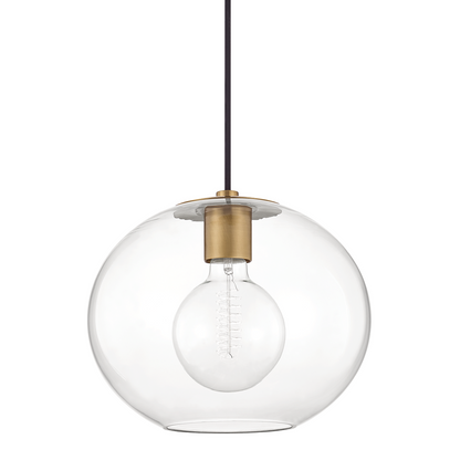 Mitzi by Hudson Valley Lighting Margot Large Pendant Brass, Antique Brass, Aged Brass