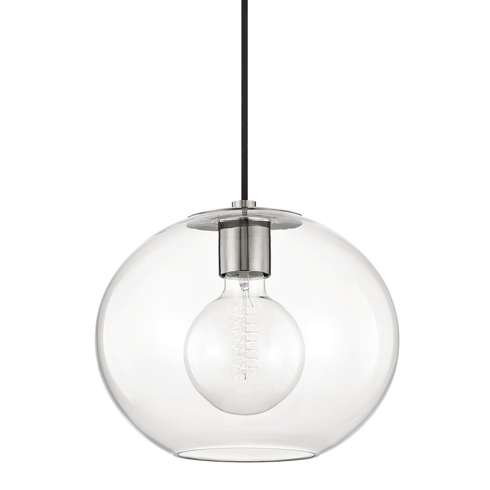 Mitzi by Hudson Valley Lighting Margot Large Pendant Nickel, Polished Nickel