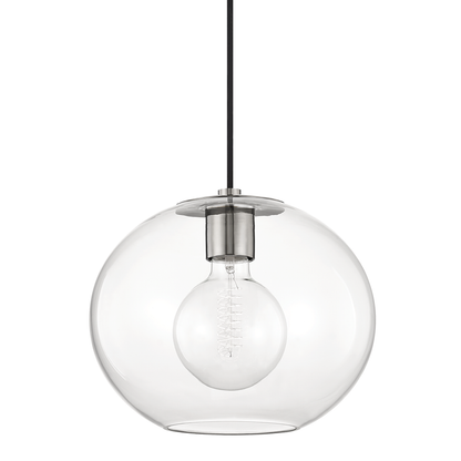 Mitzi by Hudson Valley Lighting Margot Large Pendant Nickel, Polished Nickel