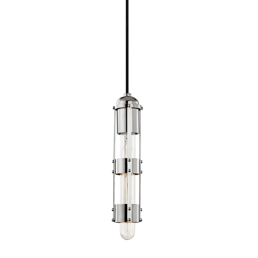 Mitzi by Hudson Valley Lighting Violet Pendant Nickel, Polished Nickel