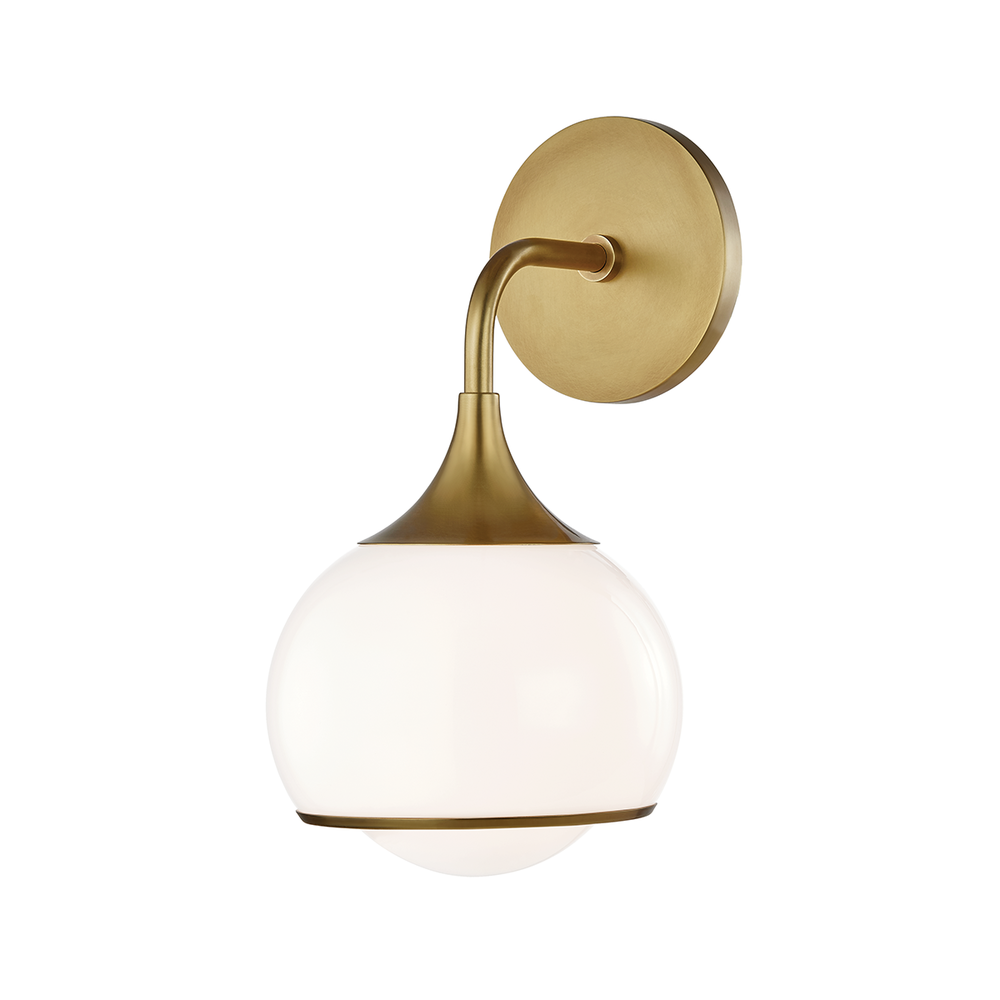Mitzi by Hudson Valley Lighting Reese Wall Sconce Aged Brass