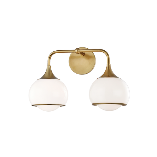 Mitzi by Hudson Valley Lighting Reese Wall Sconce Aged Brass