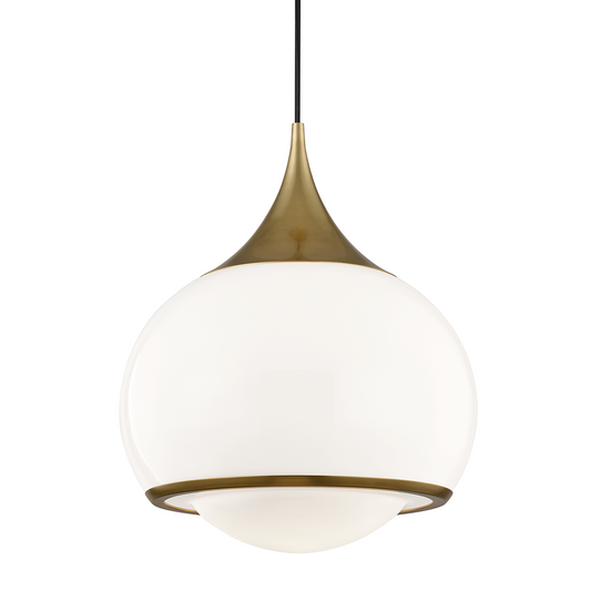 Mitzi by Hudson Valley Lighting Reese Pendant Aged Brass