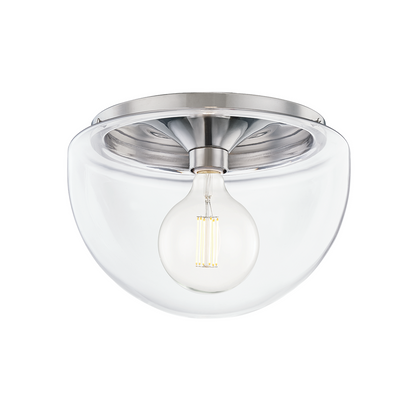 Mitzi by Hudson Valley Lighting Grace Large Flush Mount Nickel, Polished Nickel