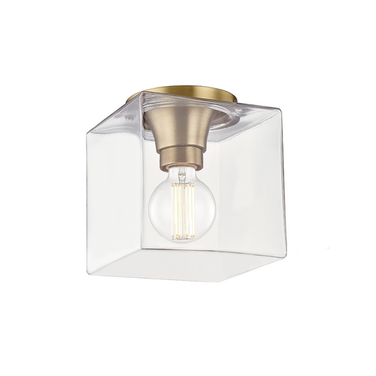 Mitzi by Hudson Valley Lighting Grace Flush Mount Brass, Antique Brass, Aged Brass