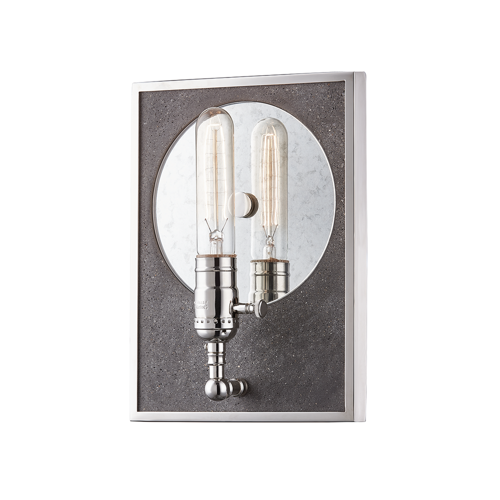 Mitzi by Hudson Valley Lighting Ripley Wall Sconce, 1-Light, Polished Nickel, 10.75"H (H297101-PN 608QJLV) Nickel, Polished Nickel