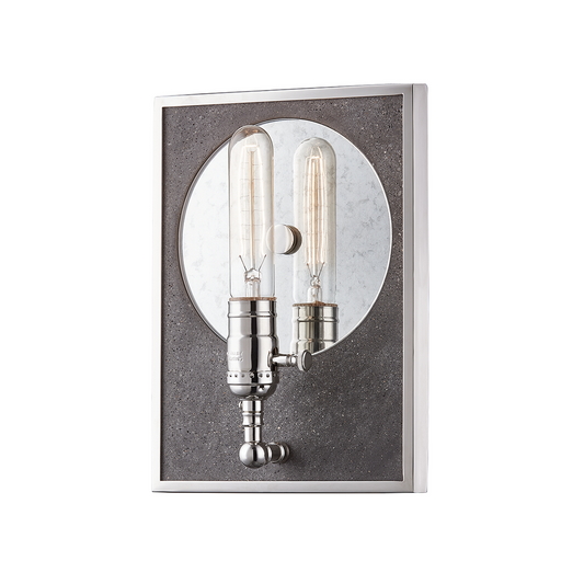 Mitzi by Hudson Valley Lighting Ripley Wall Sconce, 1-Light, Polished Nickel, 10.75"H (H297101-PN 608QJLV) Nickel, Polished Nickel