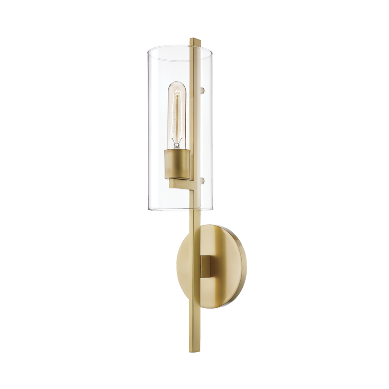 Mitzi by Hudson Valley Lighting Ariel Wall Sconce Aged Brass