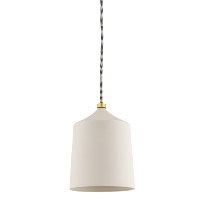 Mitzi by Hudson Valley Lighting Megan Pendant Antique Brass, Aged Brass, Matte White