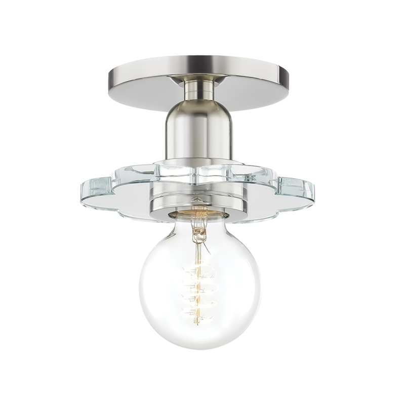 Mitzi by Hudson Valley Lighting Alexa Wall Sconce Nickel, Polished Nickel