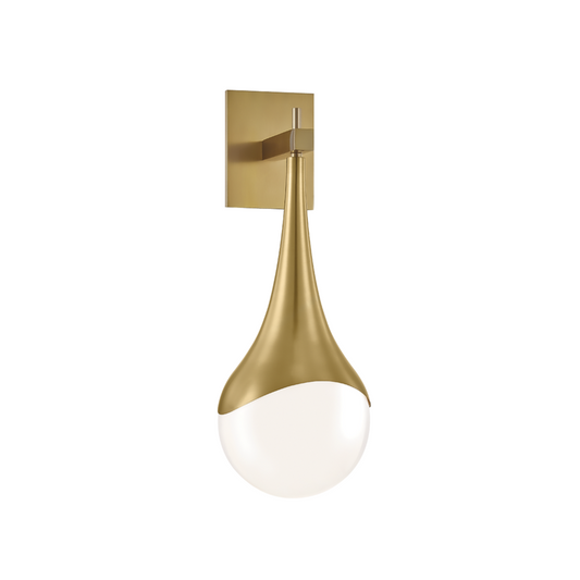 Mitzi by Hudson Valley Lighting Ariana Wall Sconce Brass, Antique Brass, Aged Brass