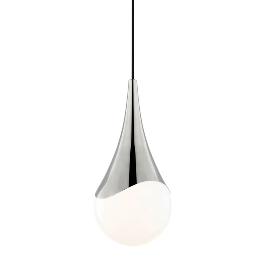 Mitzi by Hudson Valley Lighting Ariana Small Pendant Nickel, Polished Nickel