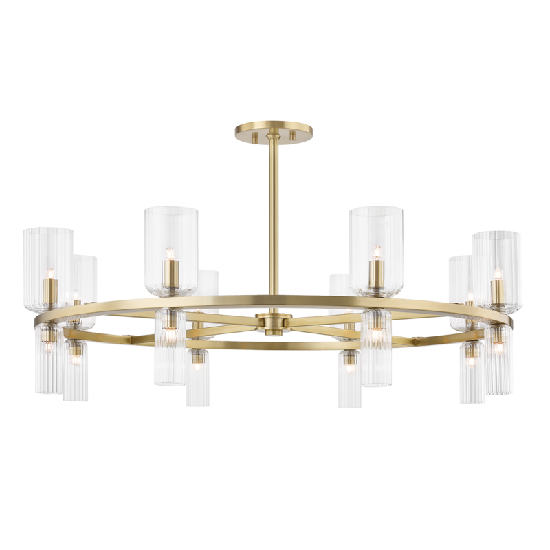 Mitzi by Hudson Valley Lighting Tabitha Chandelier Antique Brass, Aged Brass