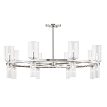 Mitzi by Hudson Valley Lighting Tabitha Chandelier Nickel, Polished Nickel