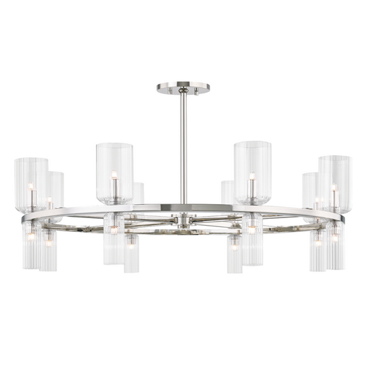Mitzi by Hudson Valley Lighting Tabitha Chandelier Nickel, Polished Nickel