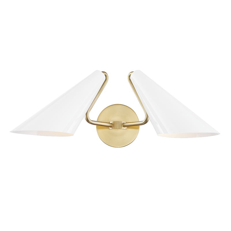 Mitzi by Hudson Valley Lighting Talia Wall Sconce Antique Brass, Aged Brass, Dove Gray