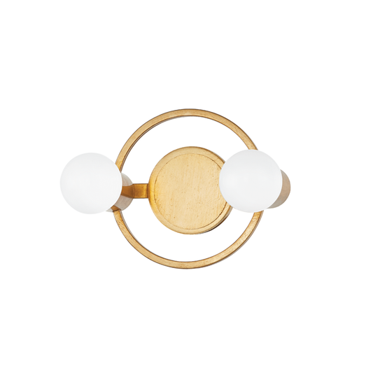 Mitzi by Hudson Valley Lighting Hope Bath Bracket Gold, Gold Leaf