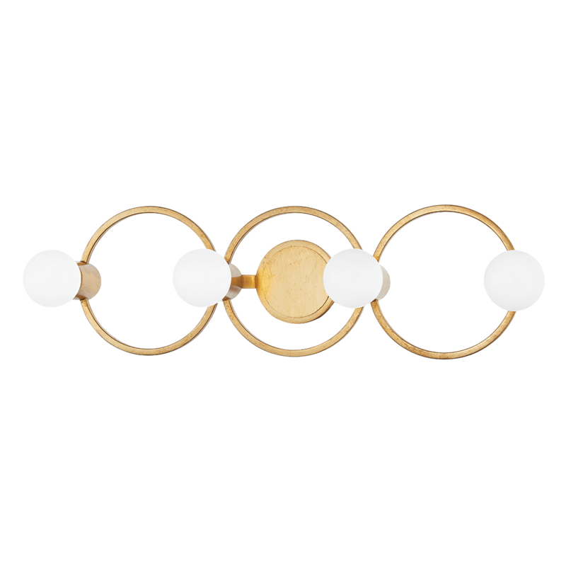 Mitzi by Hudson Valley Lighting Hope Bath Bracket Gold, Gold Leaf