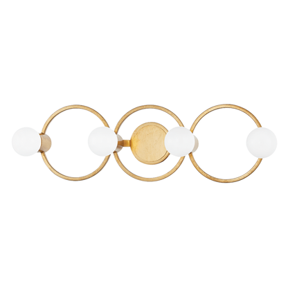 Mitzi by Hudson Valley Lighting Hope Bath Bracket Gold, Gold Leaf