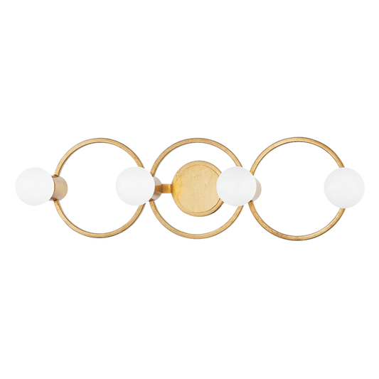 Mitzi by Hudson Valley Lighting Hope Bath Bracket Gold, Gold Leaf