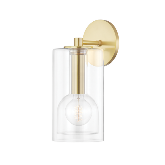 Mitzi by Hudson Valley Lighting BELINDA Wall Sconce Brass, Antique Brass, Aged Brass