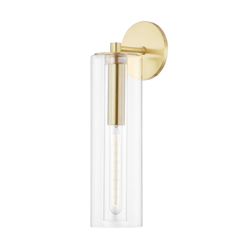 Mitzi by Hudson Valley Lighting BELINDA Wall Sconce Brass, Antique Brass, Aged Brass