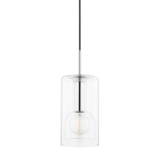 Mitzi by Hudson Valley Lighting Belinda Pendant Nickel, Polished Nickel