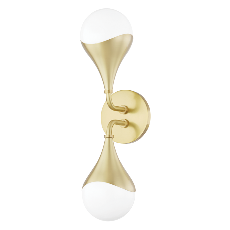 Mitzi by Hudson Valley Lighting Ariana Bath Bracket Antique Brass, Aged Brass